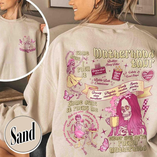 Motherhood Rock Skeleton Sweatshirt, Motherhood Sometimes I Rock It Sometimes It Rocks Me Sweatshirt, Motherhood Rock Sweatshirt, Motherhood Rock Skeleton