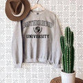 Motherhood University Sweatshirt, Mama Sweater, Mom Crewneck Sweat, Retro Mom Sweat, Mothers Day shirt Hoodie | PureTeeCo.com