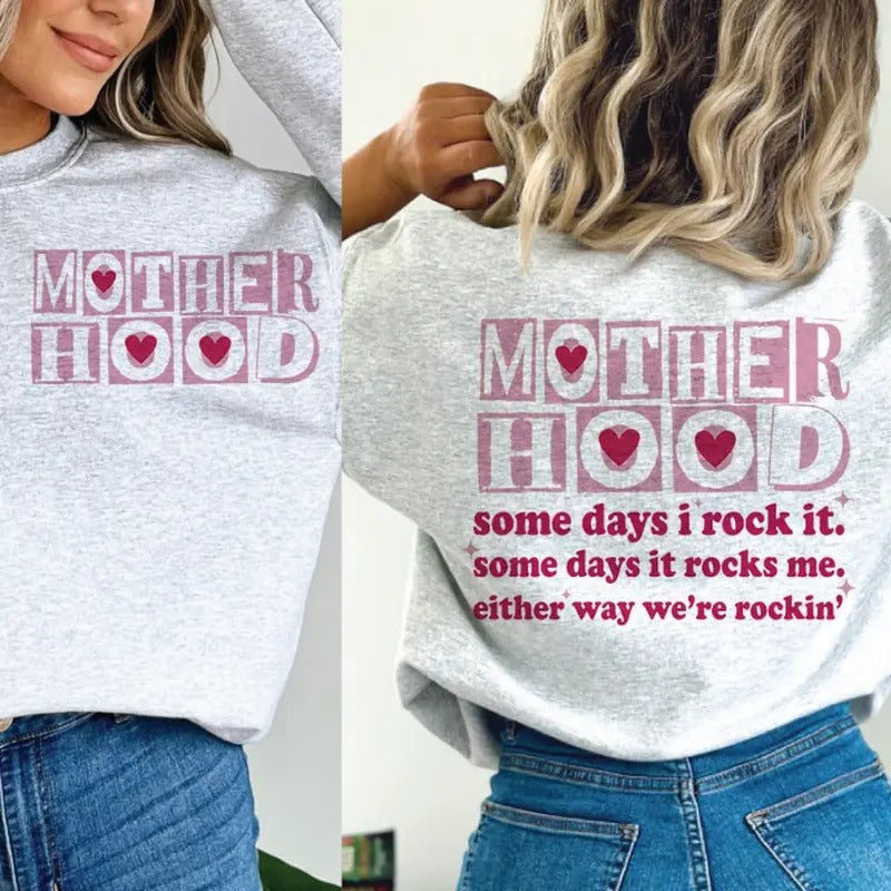 Motherhood some day I rock it , motherhood shirt,  Mother Days shirt Hoodie, Sweatshirt | PureTeeCo.com