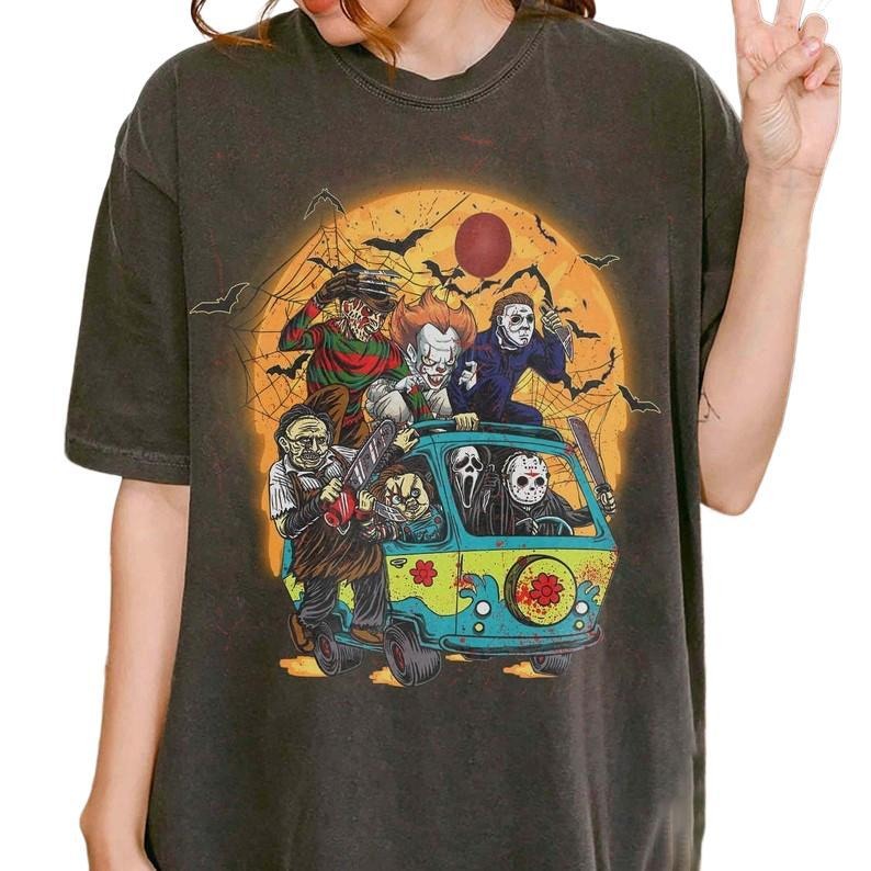 Movie Characters Thirt, Retro Friends Movie Shirts, Characters Shirt, Mystery Machine T-shirt, Vintage 90s style top...