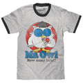 Mr. Owl How Many Licks? Ringer T-Shirt - Gray and Black Hoodie, Sweatshirt | PureTeeCo.com