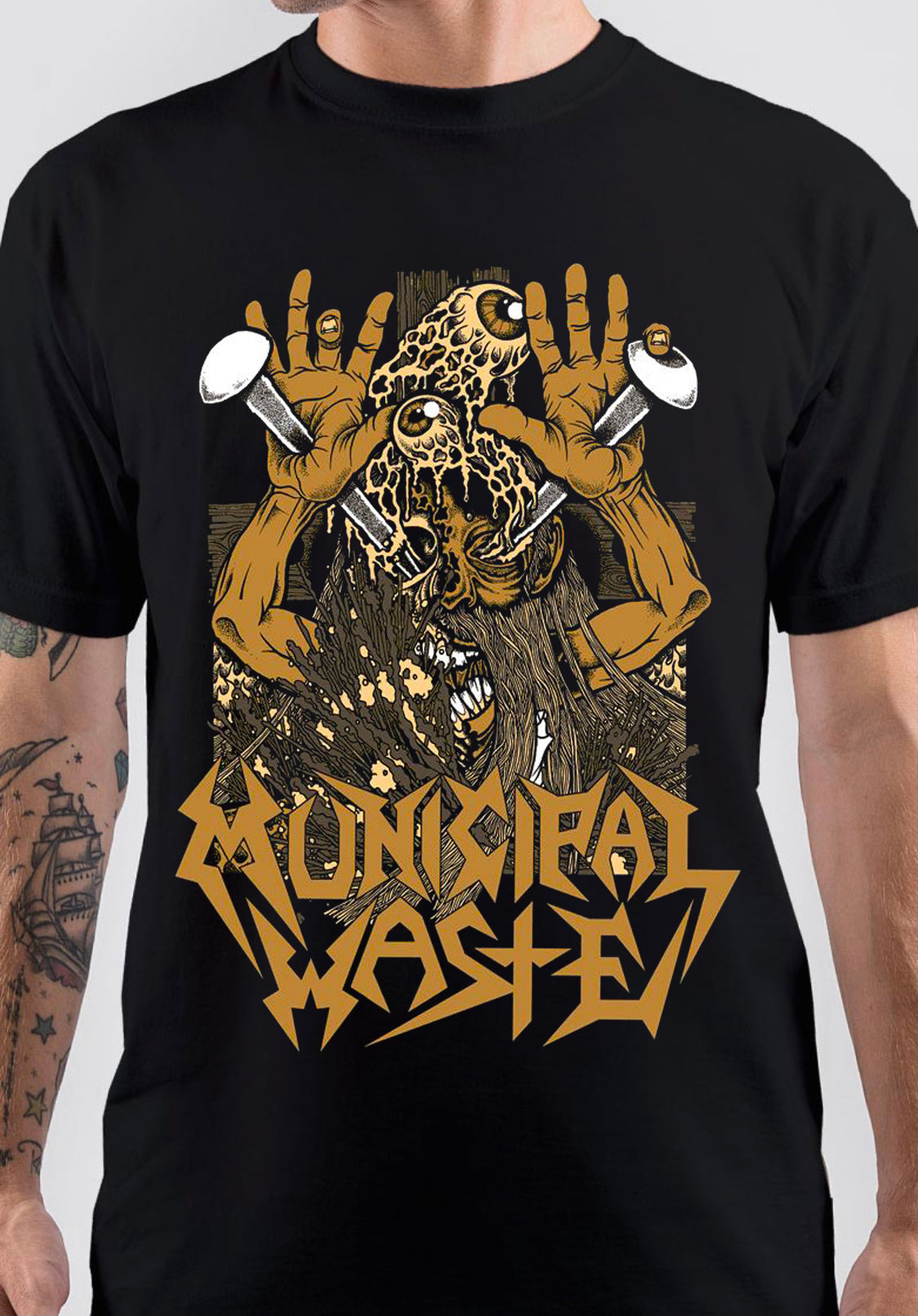 Municipal Waste Band T-Shirt Style001 Hoodie, Sweatshirt | PureTeeCo.com
