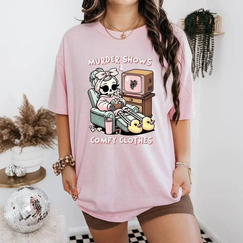Murder Shows Comfy Clothes T-shirt Sweatshirt Hoodie | PureTeeCo.com