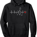 Music Heartbeat Clothing for Music Lovers Pullover Hoodie T-Shirts, Sweatshirt | PureTeeCo.com