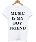 Music Is My Boyfriend T-shirt Hoodie, Sweatshirt | PureTeeCo.com