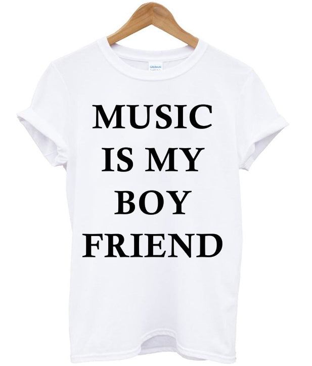 Music Is My Boyfriend T-shirt Hoodie, Sweatshirt | PureTeeCo.com
