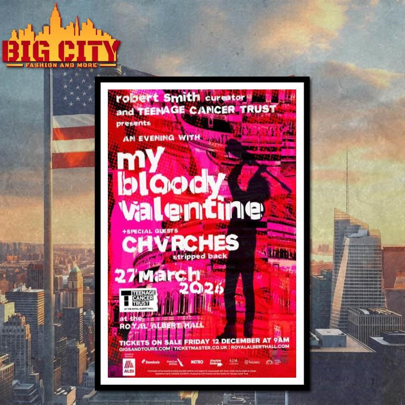 My Bloody Valentine Royal Albert Hall March 27 2026 Concert Poster Shirt