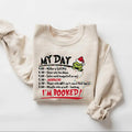 My Day I'm Booked Sweatshirt, Christmas Sweatshirt, Womens Christmas Sweatshirt T-Shirts, Hoodie | PureTeeCo.com