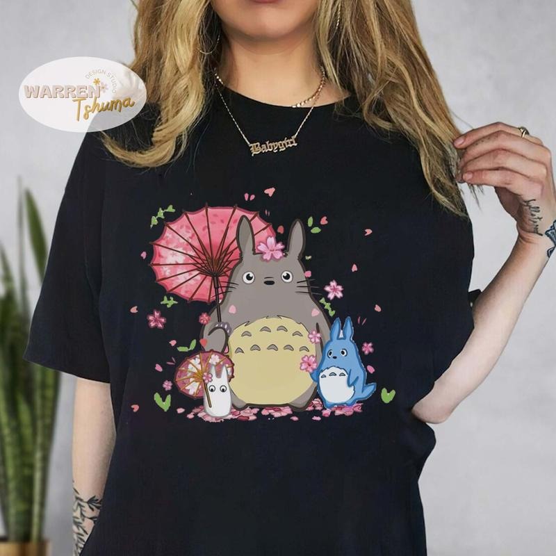 My Neighbor Totoro Ghibli T-shirt, Totoro Shirt, Ghibli Hayao Miyazaki shirt Hoodie, Sweatshirt | PureTeeCo.com