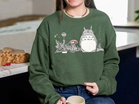 My Neighbor Totoro Sweatshirt, Ghibli Studio Sweatshirt, Ghibli Totoro Sweatshirt, Hayao Miyazaki, Anime Totoro Shirt, Ghibli Movie Shirts, Anime Lover Sweater, Trendy Ghibli Sweatshirt Sweatshirt, Hoodie, Comfort Colors