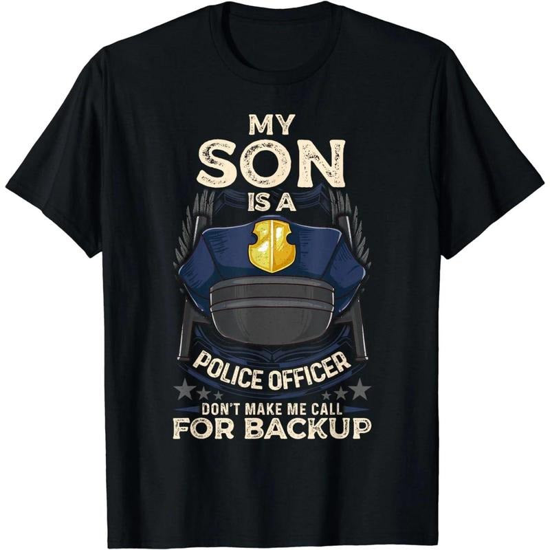 My Son Is A Police Officer Proud Police Mom Dad Cop Family T-Shirt Hoodie, Sweatshirt | PureTeeCo.com