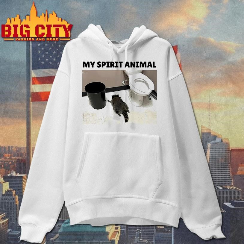 My Spirit Animal Raccoon Gets Drunk Liquor Shirt