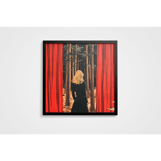 Mysterious Laura Palmer Twin Peaks Poster - Retro Illustration Fan Art - David Lynch Inspired Decor   Analyze listing