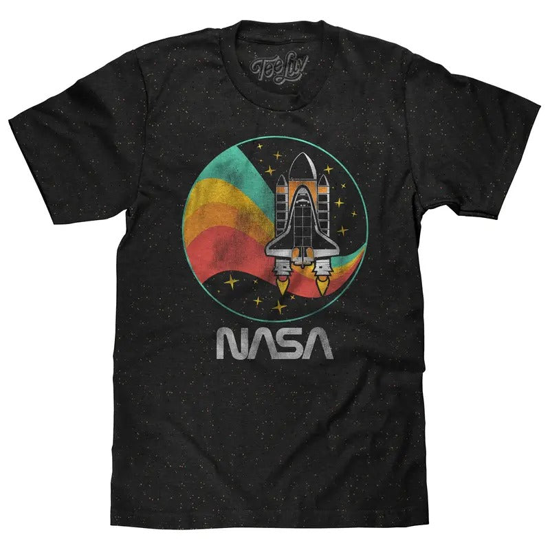 NASA Worm Shuttle Logo T-Shirt - Black Hoodie, Sweatshirt | PureTeeCo.com