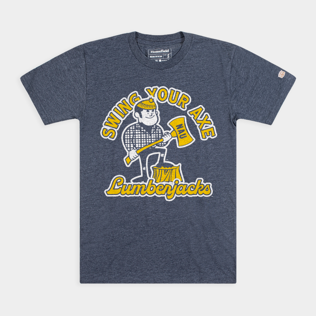 Northern Arizona Lumberjacks "Swing Your Axe" Tee Hoodie, Sweatshirt | PureTeeCo.com (Image 1)