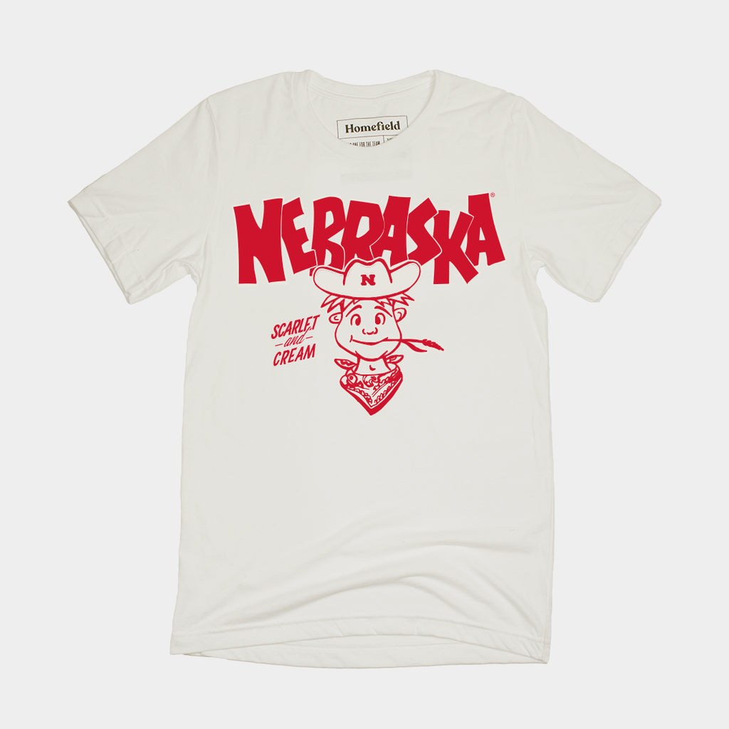 Nebraska Scarlet and Cream Herbie Husker Tee Hoodie, Sweatshirt | PureTeeCo.com (Image 1)