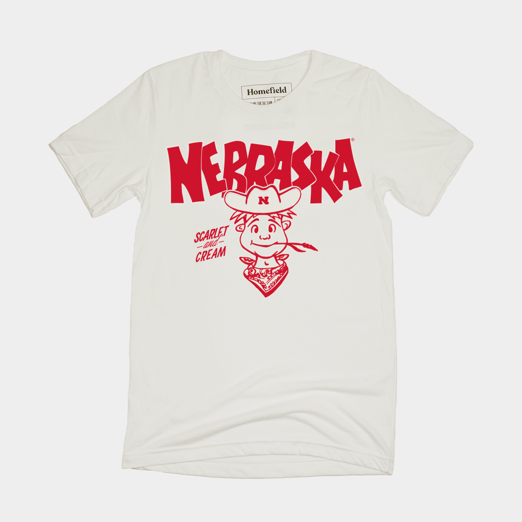 Nebraska Scarlet and Cream Herbie Husker Tee Hoodie, Sweatshirt | PureTeeCo.com (Image 1)