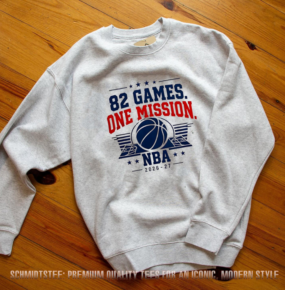NBA 2026 2027 82 Games One Mission Basketball Court shirt