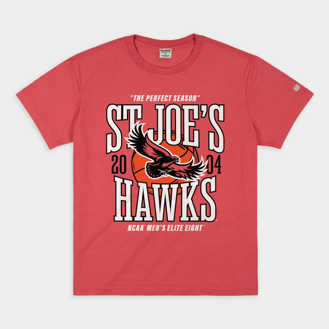 Saint Joseph's Hawks 2004 Elite Eight Heavyweight Tee Style001 Hoodie, Sweatshirt | PureTeeCo.com