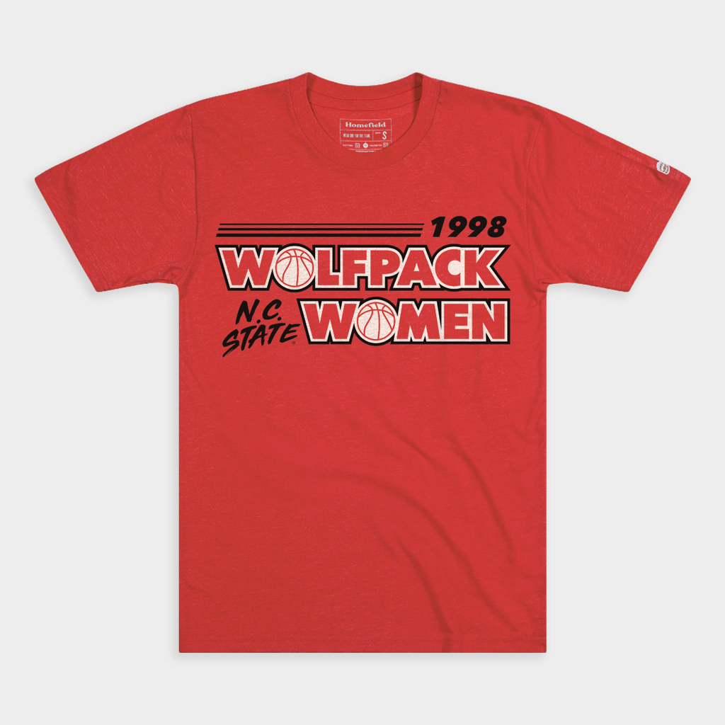 NC State Women's Basketball "Wolfpack Women" 1998-99 Tee Hoodie, Sweatshirt | PureTeeCo.com (Image 1)