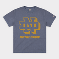 Notre Dame Retro Monogram Vintage Heavyweight Tee Style001 Hoodie, Sweatshirt | PureTeeCo.com (Image 1)