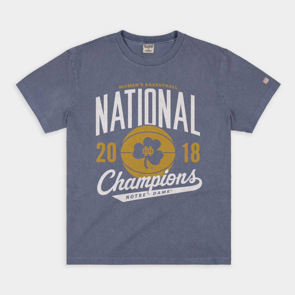 Notre Dame Women's Basketball 2018 Vintage Heavyweight Tee Style001 Hoodie, Sweatshirt | PureTeeCo.com (Image 1)