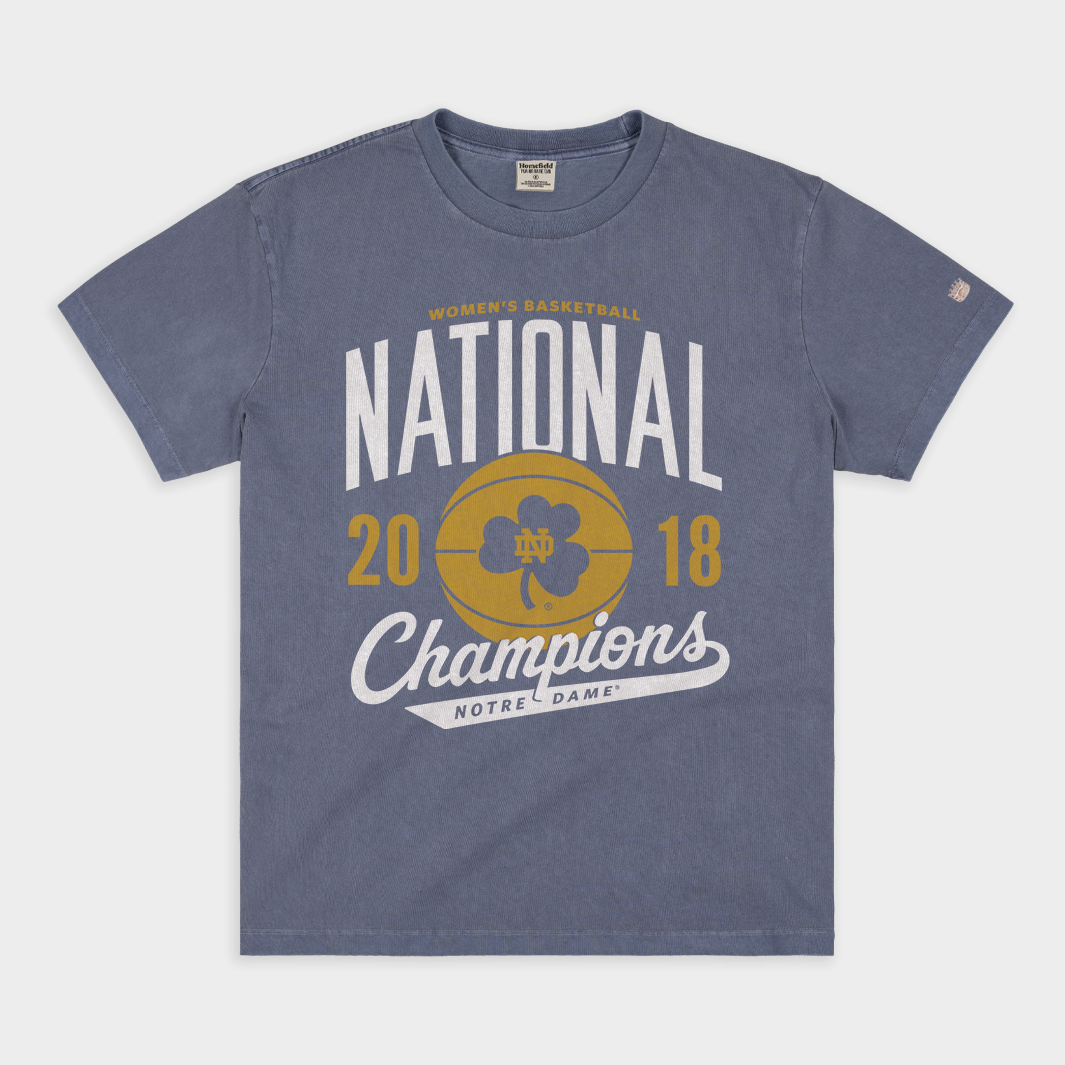 Notre Dame Women's Basketball 2018 Vintage Heavyweight Tee Style001 Hoodie, Sweatshirt | PureTeeCo.com (Image 1)