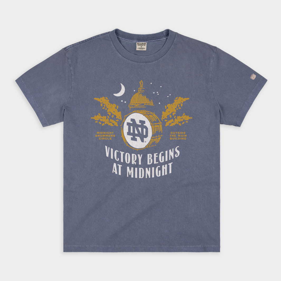 Notre Dame Midnight Drummer's Circle Vintage Heavyweight Tee Style001 Hoodie, Sweatshirt | PureTeeCo.com (Image 1)