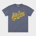 Notre Dame Throwback Script Vintage Heavyweight Tee Style001 Hoodie, Sweatshirt | PureTeeCo.com (Image 1)