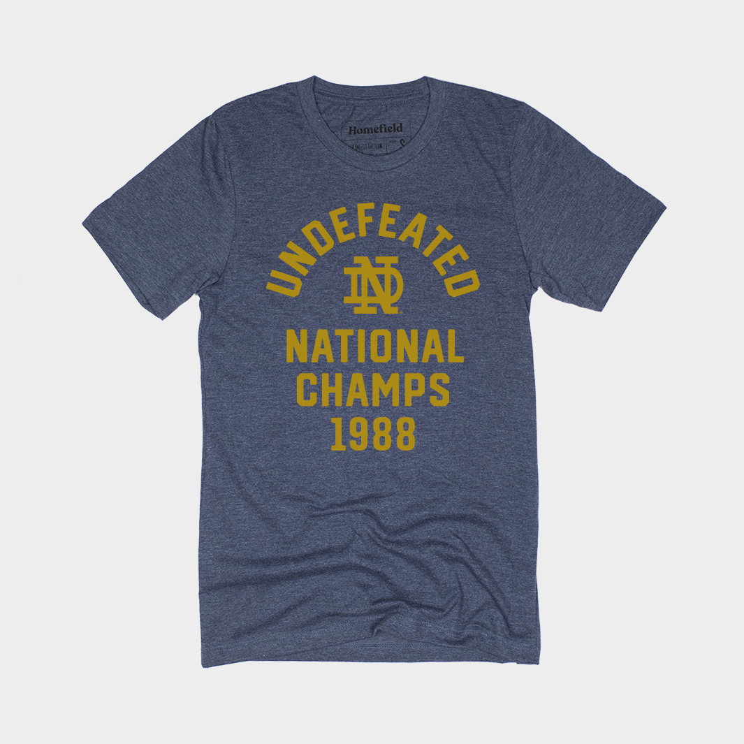 Vintage Notre Dame 1988 National Champs T-Shirt Style001 Hoodie, Sweatshirt | PureTeeCo.com
