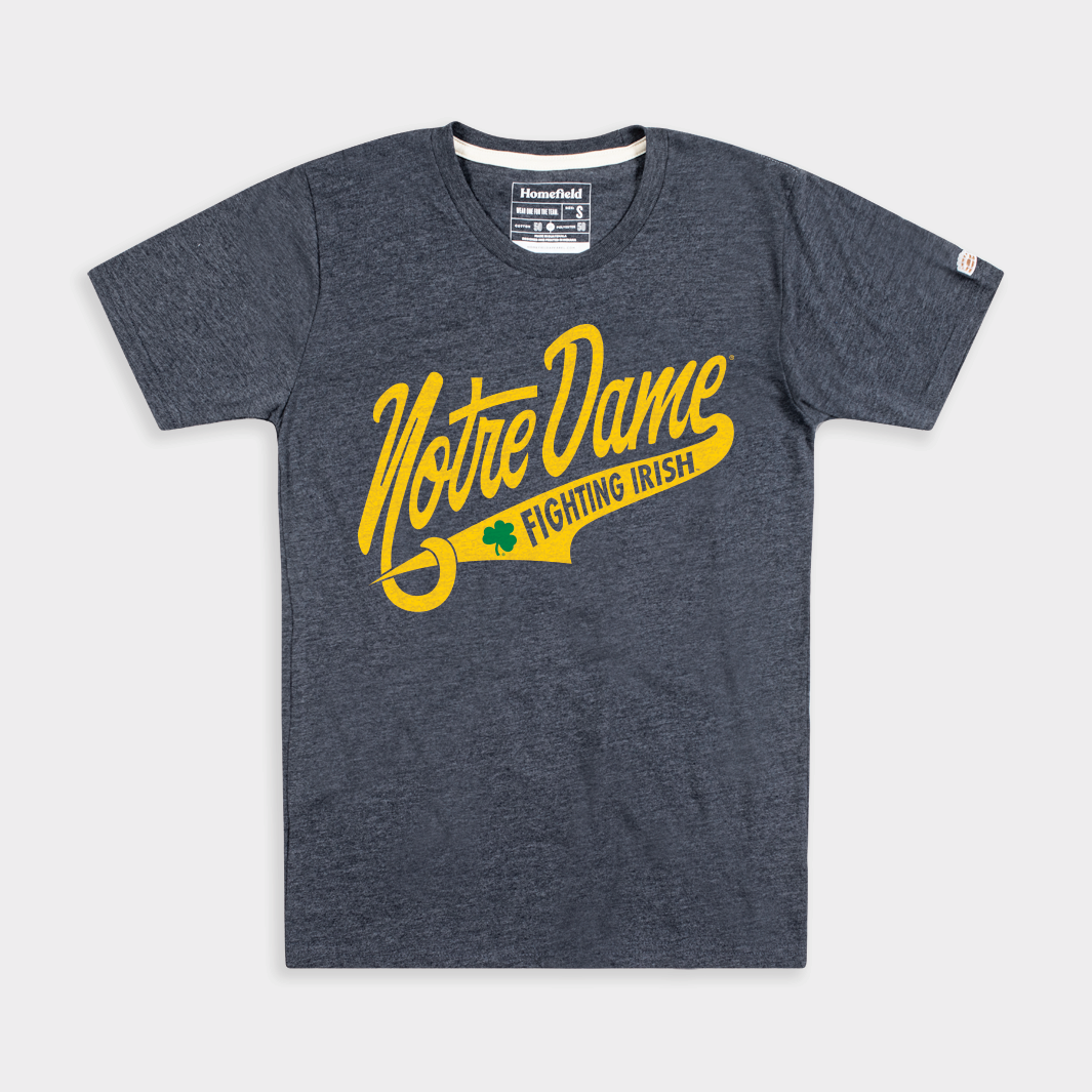 Vintage Notre Dame Script Women's Tee Style001 Hoodie, Sweatshirt | PureTeeCo.com