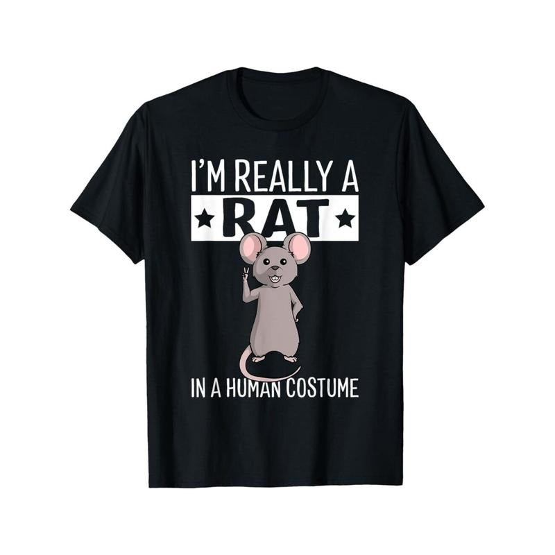 NEW LIMITED I'm Really A Rat In A Human Costume Halloween Funny T-Shirt Made in USA Hoodie, Sweatshirt | PureTeeCo.com