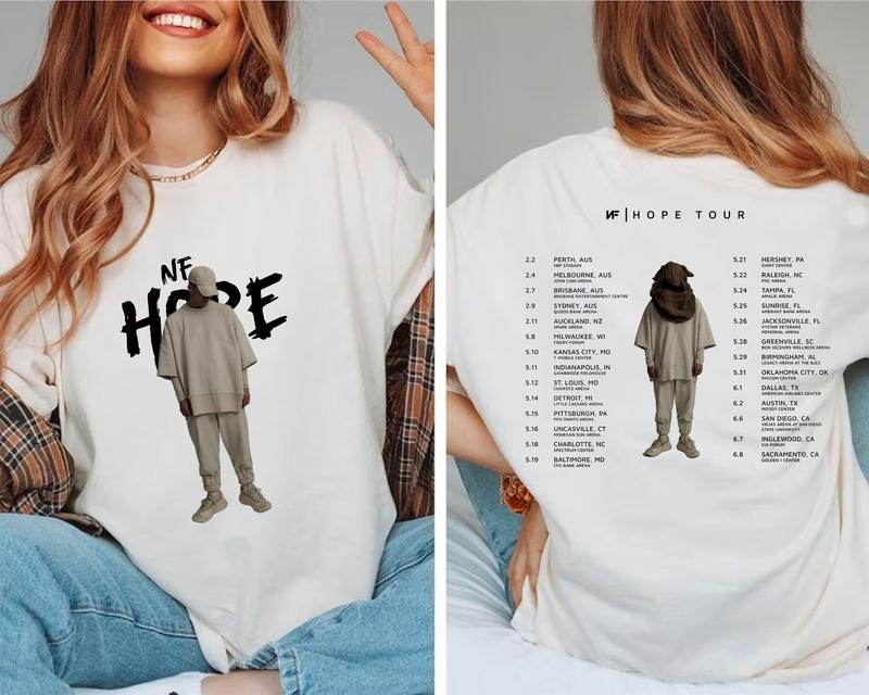 NF Hope Tracklist Shirt, Hope Album Tour Merch Tshirt, Best Fan Gift Hoodie, Sweatshirt | PureTeeCo.com