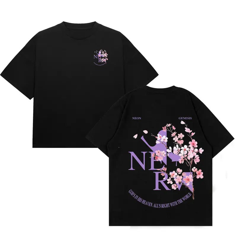 NGE The End of Evangelion Anime Unisex Tee | Neon Genesis NERV Tee | The End of Evangelion Fan Gift, Streetwear Style...
