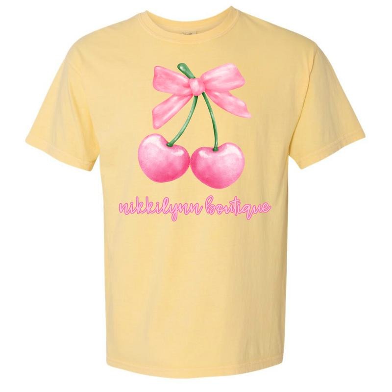 NLB Merch - Cherry Coquette Comfort Colors T-Shirt Hoodie, Sweatshirt | PureTeeCo.com
