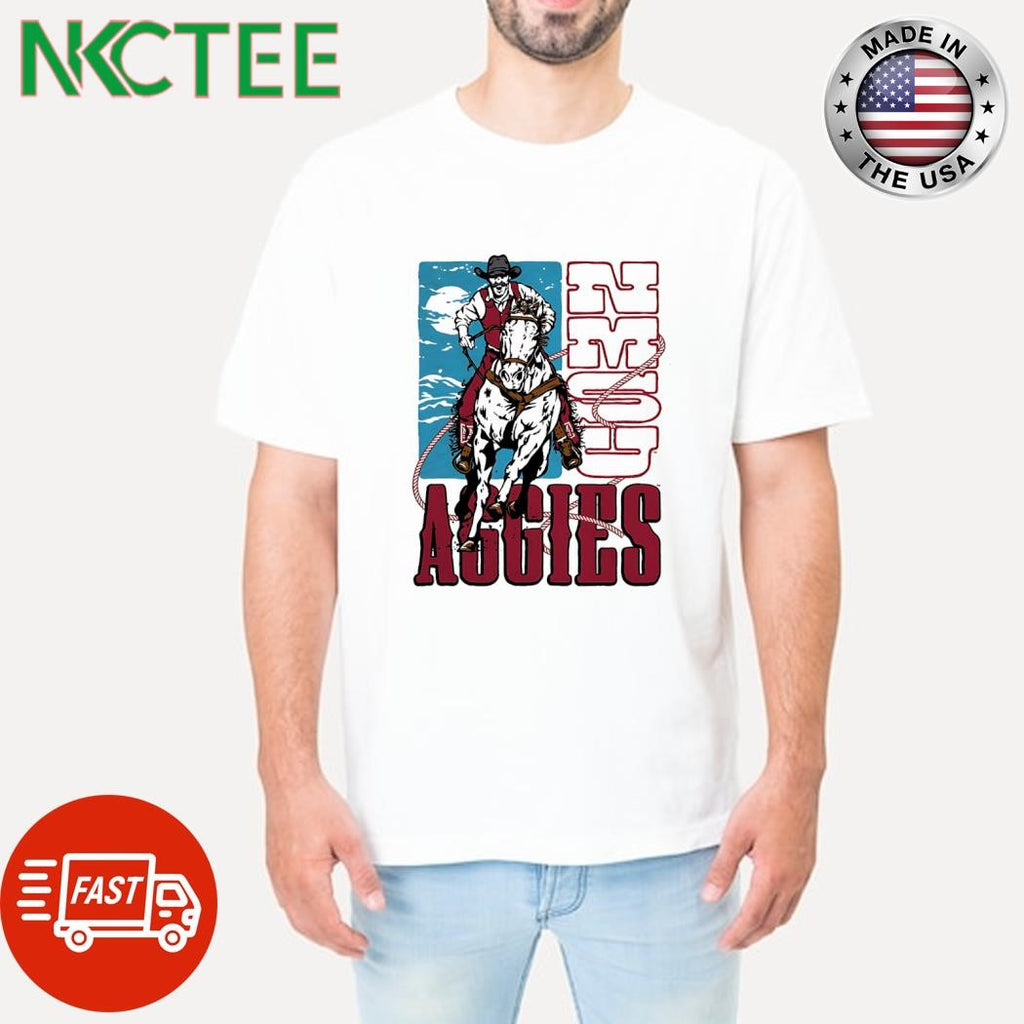 NMSU Aggies Pistol Pete cowboy ride horse vintage shirt