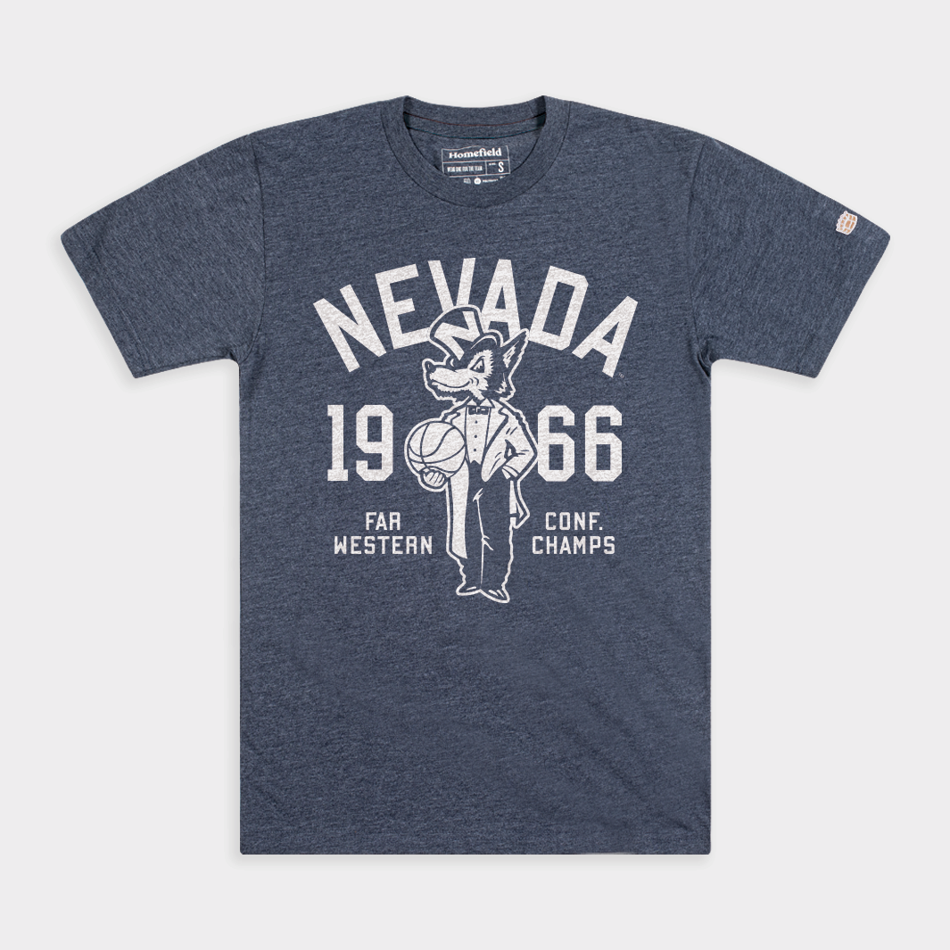 Nevada Wolf Pack 1966 Basketball Conference Champs Tee Hoodie, Sweatshirt | PureTeeCo.com (Image 1)