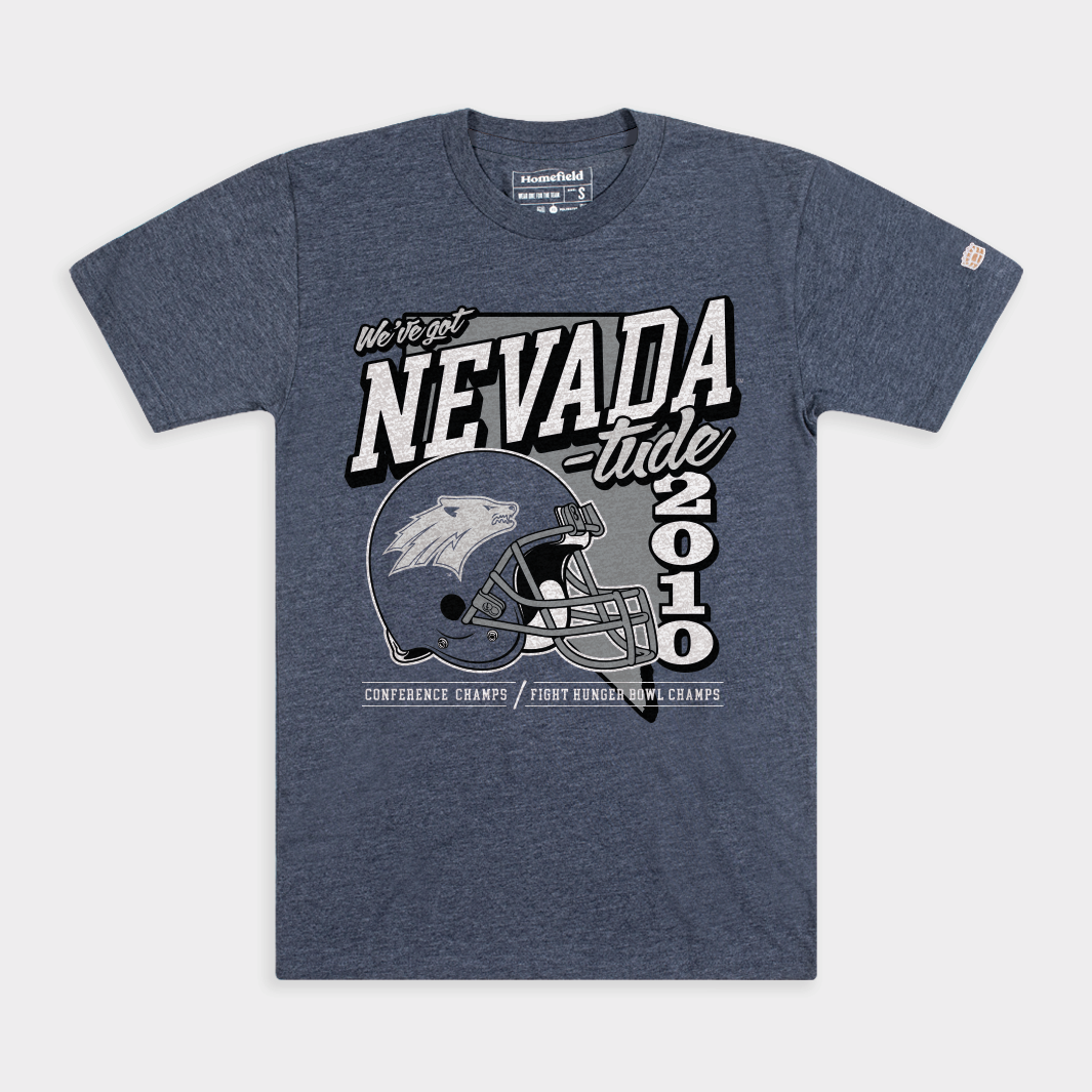 Nevada Wolf Pack Football "Nevada-Tude" 2010 Champs Tee Hoodie, Sweatshirt | PureTeeCo.com (Image 1)