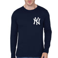 NY Navy Blue Full Sleeve T-Shirt Hoodie, Sweatshirt | PureTeeCo.com