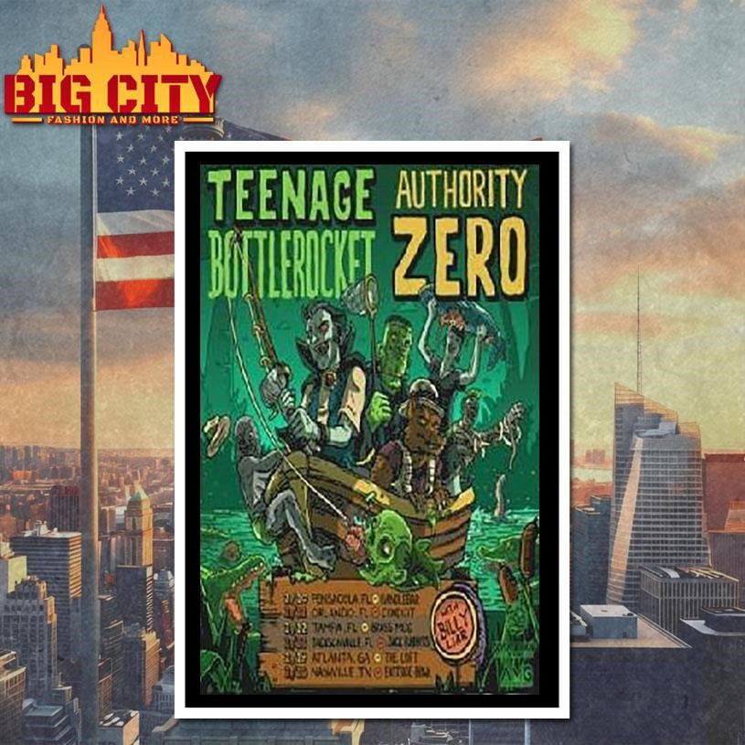 Nage Bottlerocket Authority Zero February Tour 2026 Shirt
