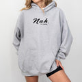 Nah I'm Good Hoodie, Mom Life Hooded Sweatshirt, Sarcastic Hoodie for Mom, Funny Saying Tops for Women, Humorous I'm Fine...