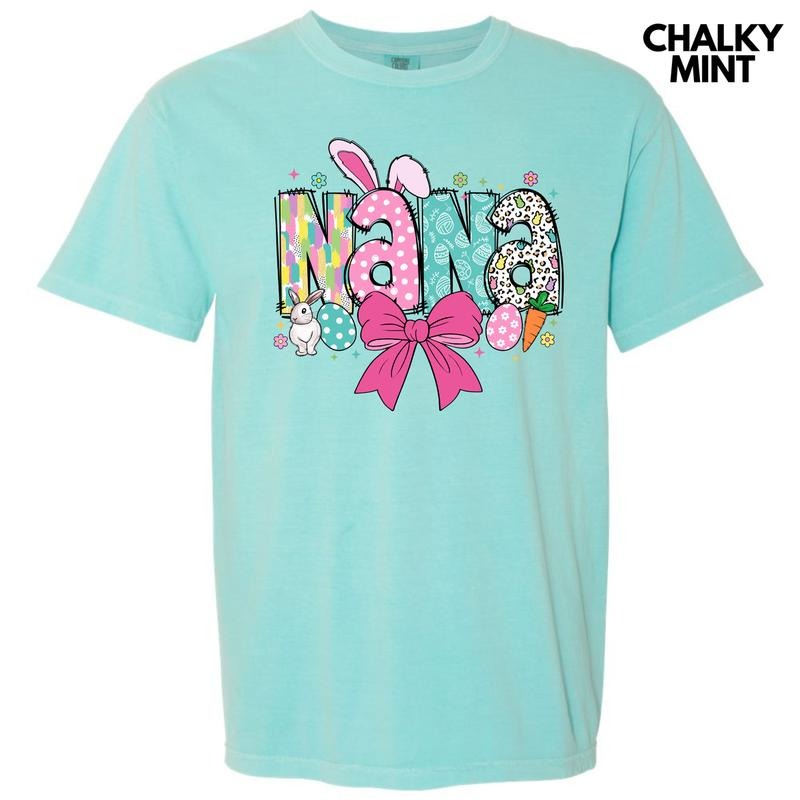 Nana Easter Coquette Comfort Colors T-Shirt Hoodie, Sweatshirt | PureTeeCo.com