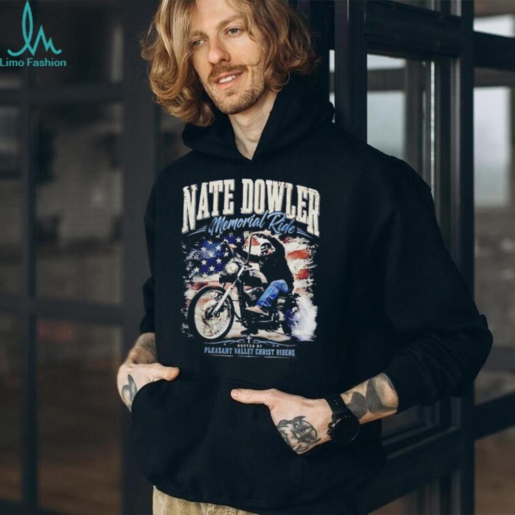 Nate Dowler Memorial Ride Flyer vintage America flag shirt