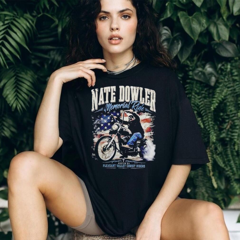 Nate Dowler Memorial Ride Flyer vintage America flag shirt