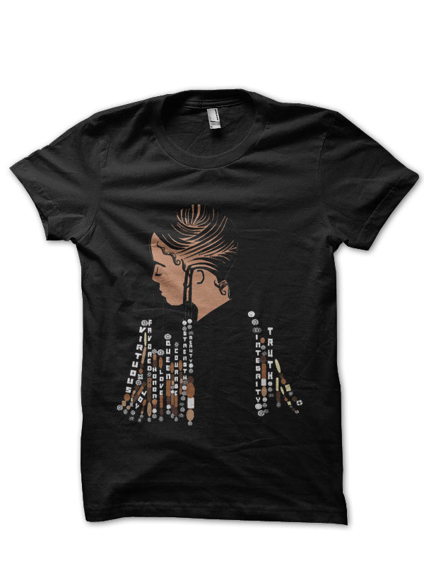 Natural Hair Black Half Sleeve T-Shirt Hoodie, Sweatshirt | PureTeeCo.com