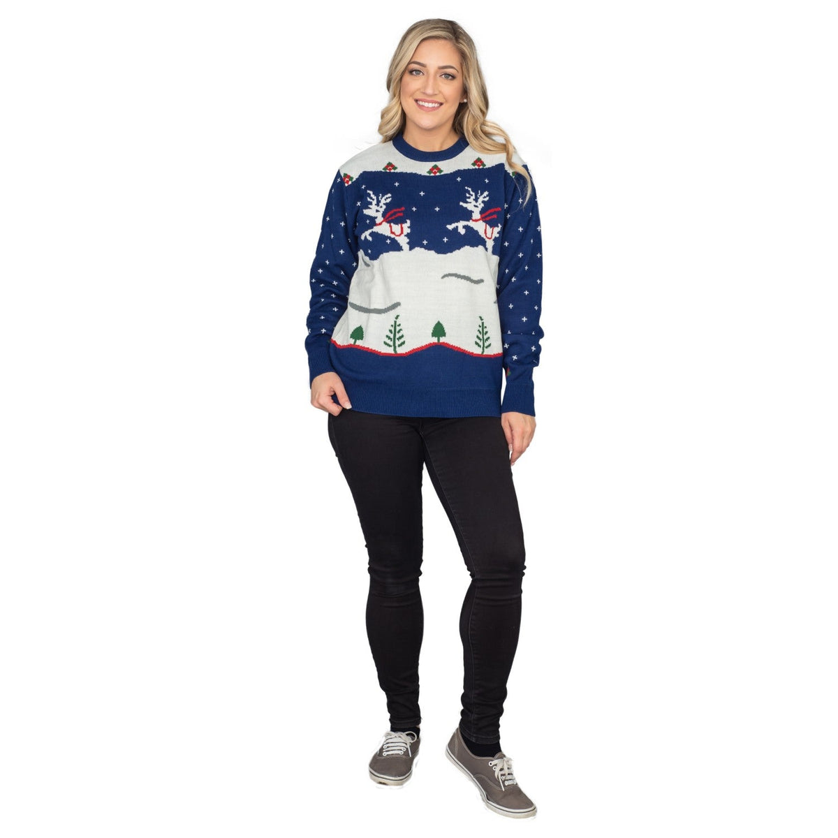 Step Brothers Movie Adult Unisex Prancing Reindeer Ugly Christmas Sweater