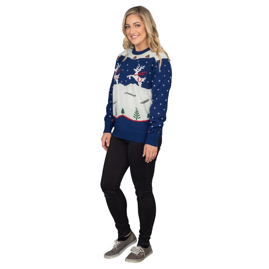 Step Brothers Movie Adult Unisex Prancing Reindeer Ugly Christmas Sweater
