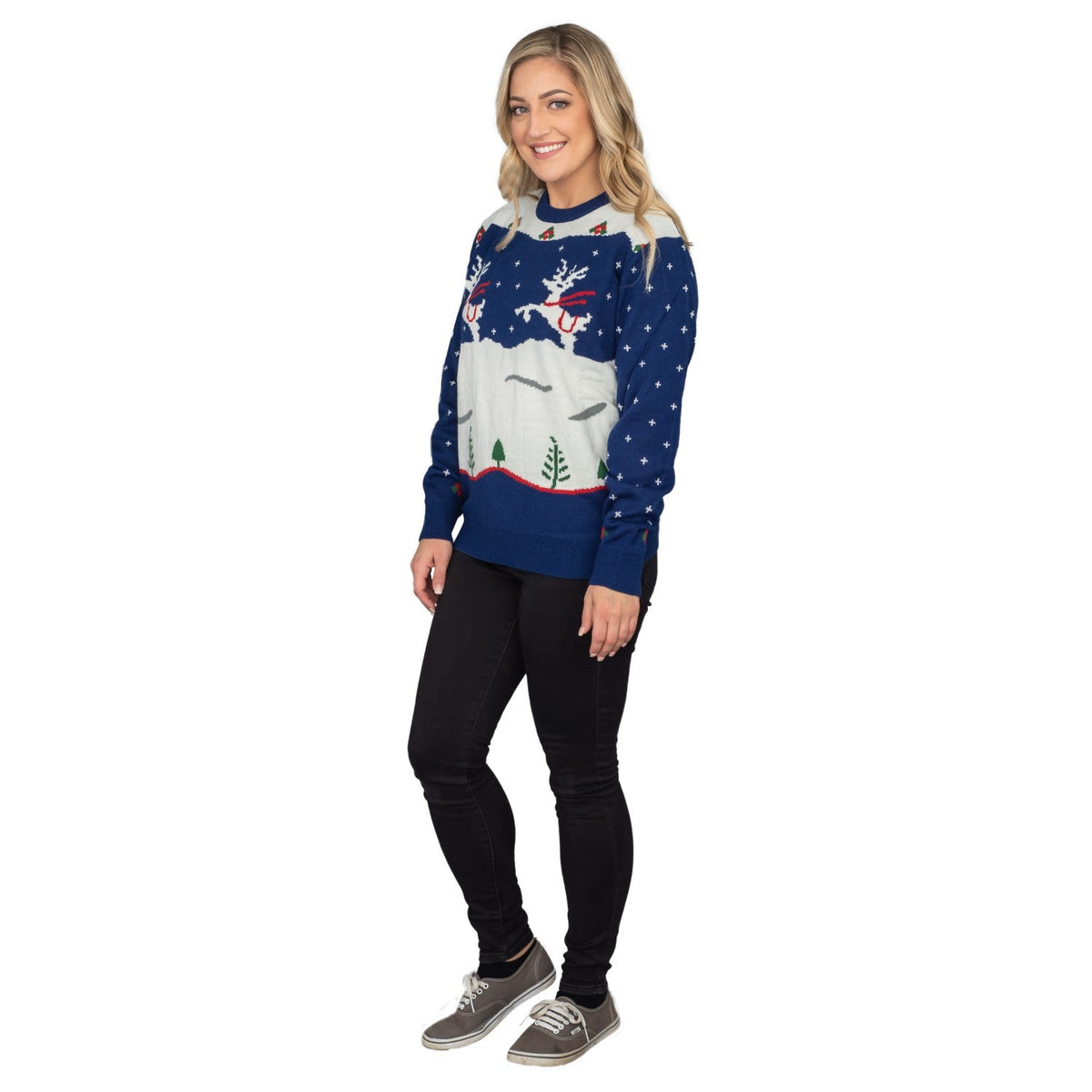 Step Brothers Movie Adult Unisex Prancing Reindeer Ugly Christmas Sweater