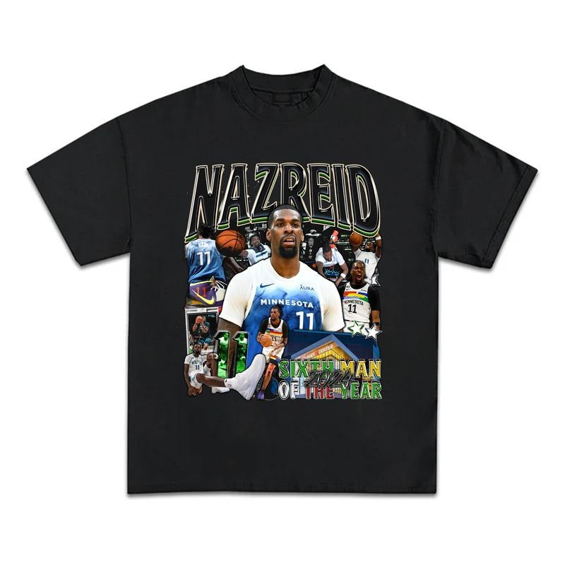Naz Reid Sixth Man of the Year Streetwear T-Shirt Hoodie, Sweatshirt | PureTeeCo.com