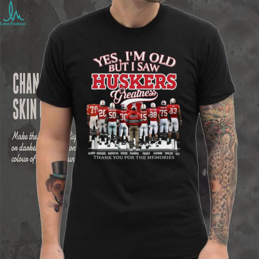 Nebraska Football Team Legends Vintage Signatures Coffee Shirt
